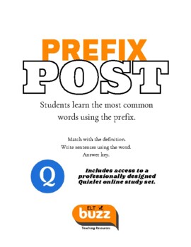 Preview of Prefix POST. Test preparation. Academic. Writing. SAT. GMAT. Vocabulary.