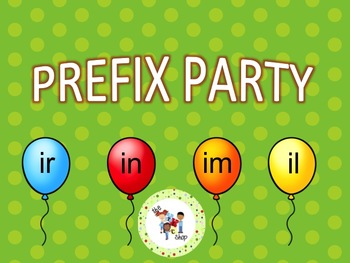 Preview of Prefix Party PowerPoint