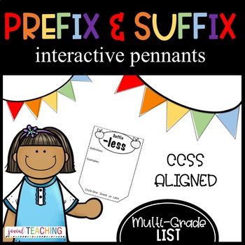 Preview of Prefix & Suffix Pennants/Cross-Curricular- RF 4.3 and RF 3.3