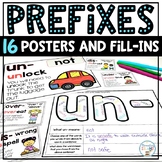 Prefix Posters | Prefix Activities | Prefix worksheet Prac