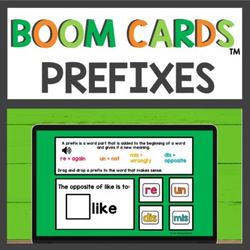 Preview of Prefix Practice Boom Cards™ Digital Activities