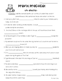 Prefix Practice / Prefixes un and mis Worksheet - UFLI Ali