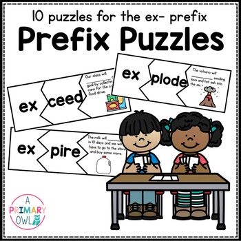 Preview of Prefix Puzzles: Word Work  Prefix ex-