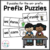 Prefix Puzzles: Word Work Prefix uni-