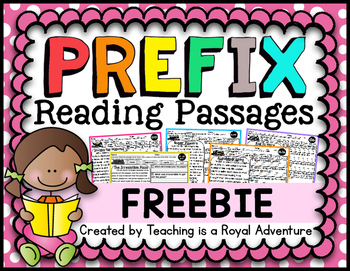 Preview of Prefix Reading Passage FREEBIE