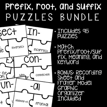 Preview of Prefix, Root, and Suffix Bundle | Morphology Activity 