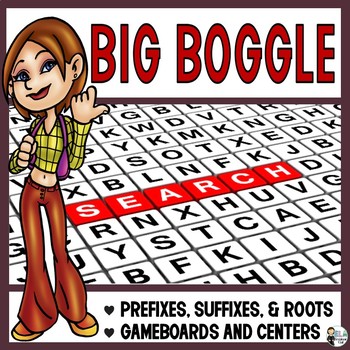 Preview of Prefix, Root and Suffix Review Activity: Big Boggle