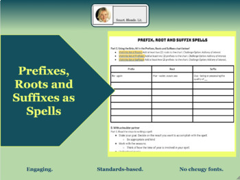 Preview of Prefix, Root and Suffix Spells, ACTIVITY WORKSHEET