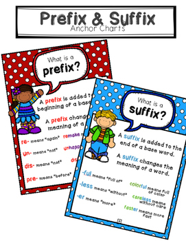 Preview of Prefix & Suffix Anchor Charts
