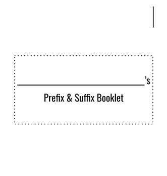 Preview of Prefix/Suffix Booklet