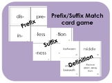 Prefix/Suffix Card Match Game