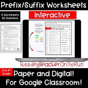 Preview of Prefix Suffix Worksheets