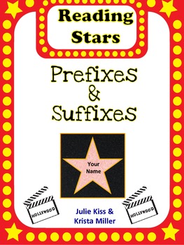Preview of Prefix & Suffix Common Core Reading Stars