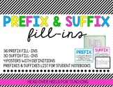 Prefix & Suffix Fill-Ins
