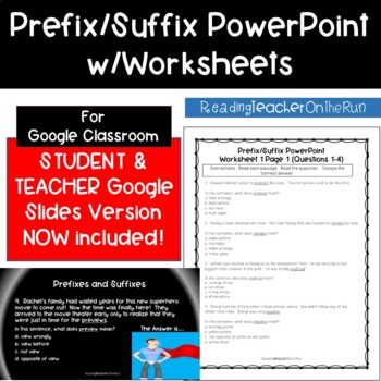Preview of Prefix Suffix PowerPoint