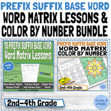 Prefix & Suffix Word Building Word Matrix Worksheets & Col