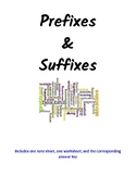 Prefix & Suffix Worksheet