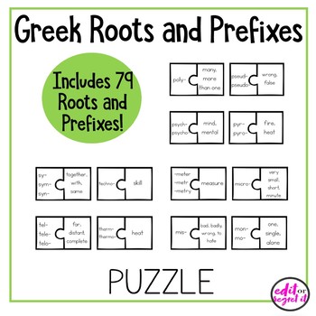 Preview of Prefix, Suffix, and Greek Root Puzzle Cards