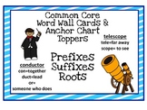 Prefix & Suffix (greek Roots) Word Wall Cards and Anchor Charts