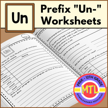 Preview of Prefix Un- Worksheets