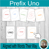 Word Study Game, Prefix Game, Prefix Uno, Words Their Way Game