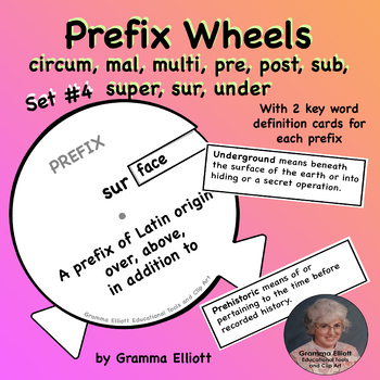 Preview of Prefix Activity Wheels Set 4