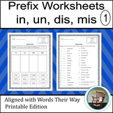 Prefix Worksheets/ Word Study / Words Their Way/Derivation