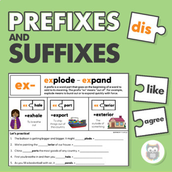 Preview of Prefix + Suffix Activities | Affix, Morphology, Syntax, Vocab | Speech Language