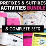 Prefix and Suffix Activities and Word Study Bundle | Sets 1-5