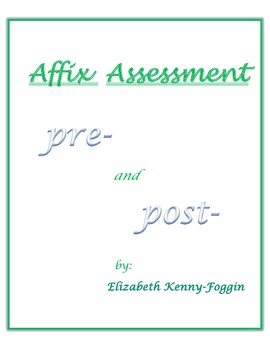 Preview of Prefix and Suffix Assessment