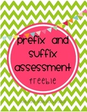Prefix and Suffix Assessment Freebie!