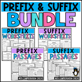 Prefix and Suffix BUNDLE: Worksheets and Reading Passages 