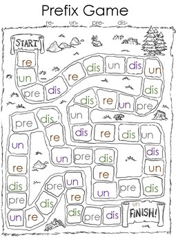 Prefix and Suffix Board Games by Kinder and First Resource Hub | TpT
