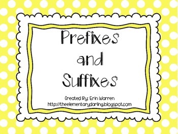 Preview of Prefix and Suffix Definition cut and paste