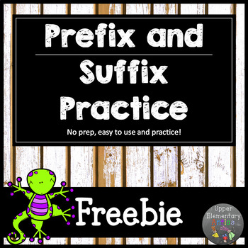 Preview of Prefix and Suffix Worksheets