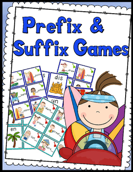 Preview of Prefix and Suffix Games: Game Board, Answer Keys, 80 Task Cards!!