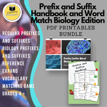 Preview of Prefix and Suffix Handbook and Biology Edition Word Match
