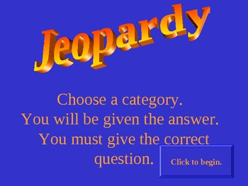 Preview of Prefix and Suffix Jeopardy Review Game