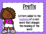 Prefix and Suffix Posters/Anchor Chart