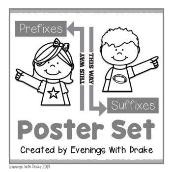 Preview of Prefix and Suffix Poster Set (with Interactive Notebook Option)