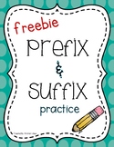 Prefix and Suffix (Freebie)