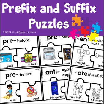 Preview of Prefix and Suffix Puzzles - Vocabulary Practice