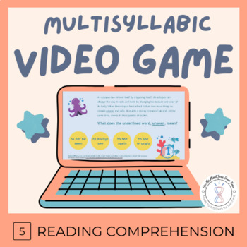 Preview of 4th Grade Reading Comprehension Games Google Slides Multisyllabic Word Lists