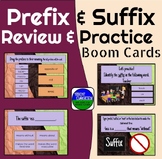 Prefix and Suffix Review and Practice Boom Cards