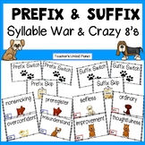 Prefix & Suffix Games, Activities & Task Cards + Easel - S