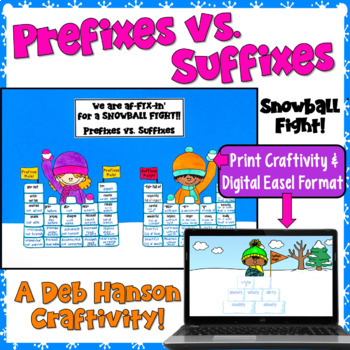 Preview of Prefix and Suffix Activity: A Craftivity for a Winter Bulletin Board