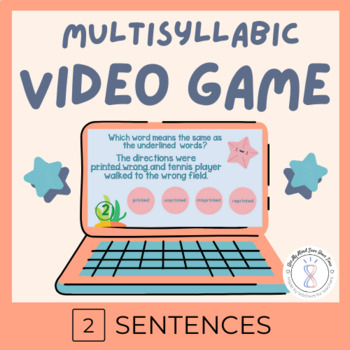 Preview of Multisyllabic Word Games - 4th Grade Prefixes Suffixes - Digital Activity