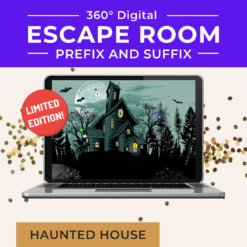 Preview of Prefix and Suffix Games - Multisyllabic Word Lists - Halloween Escape Room