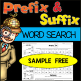 Prefix and Suffix Word Search: Fill-in-and-Find Puzzle FRE