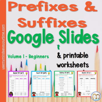 Preview of Multisyllabic Word Lists - Prefix Suffix Activities-Digital and Printable